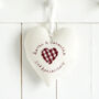 Personalised Cotton 2nd Wedding Anniversary Heart Gift, thumbnail 4 of 10