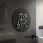 Toilet Icon Door Sign In Raised With Raised Design, thumbnail 5 of 5