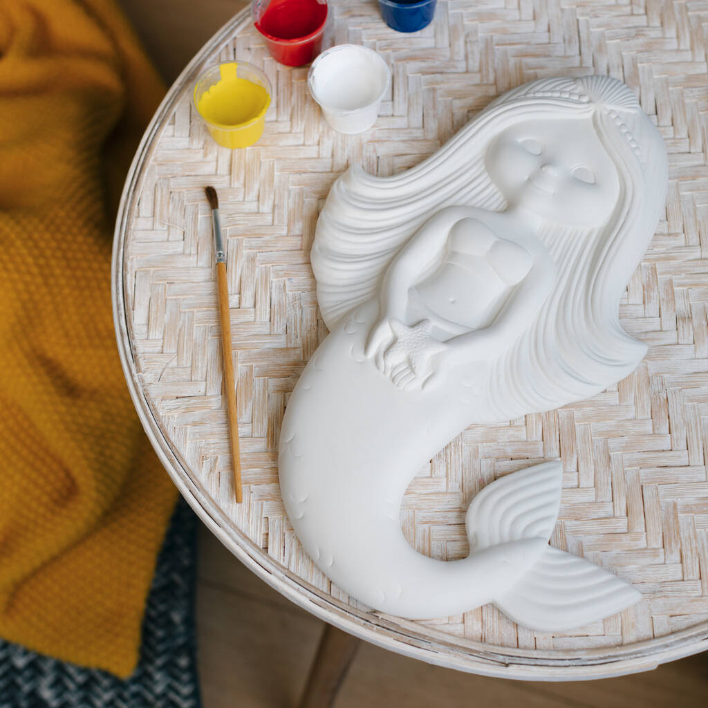 Paint Your Own Ceramic Mermaid Wall Ornament By Star Glazers