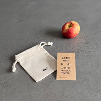 Amazing Teacher Sterling Silver Apple Earrings, 3 of 9