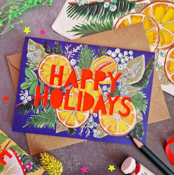 Happy Holidays Orangery Papercut Christmas Card, 2 of 7