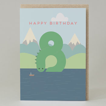 Happy Birthday Nessie Age Cards, 8 of 10
