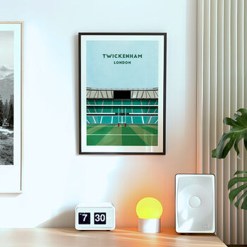 England Rugby Twickenham Stadium Art Print Gift, Framed Or Unframed, 2 of 9
