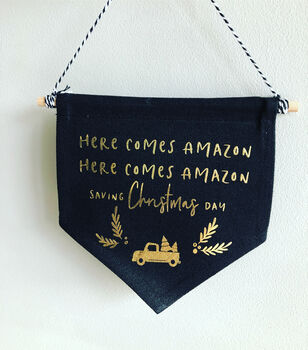 Here Comes Amazon Christmas Hanging Decoration, 3 of 3