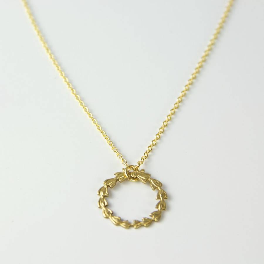 golden laurel wreath necklace by gaamaa | notonthehighstreet.com