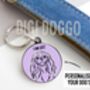 Cavalier King Charles Spaniel Outline ID Tag, thumbnail 2 of 4