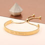 Personalised Silver Or 18ct Gold Plated Curved Bracelet, thumbnail 3 of 7