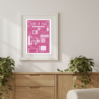 1946 Personalised 80th Birthday Fact Print Gift, 7 of 11
