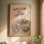 Run Club And Coffee Print, thumbnail 2 of 9