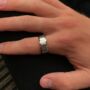 Mens Ring Stainless Steel Silver Band Ring 8mm Thick Ring, thumbnail 4 of 11