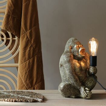 Gold Gorilla Table Lamp, 8 of 8