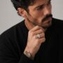 Men's Stainless Steel Signet Ring, Bold, Modern Statement Jewellery For Him, thumbnail 2 of 6