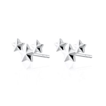 Star Cluster Stud Earrings, Silver Or Gold Plated, 8 of 8