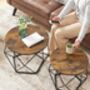 Set Of Two Coffee Tables Removable Tabletop Steel Frame, thumbnail 9 of 12