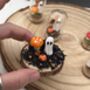 Mini Halloween Ghost On A Log Slice, thumbnail 5 of 5