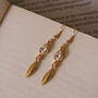 Vintage 1980s Classic Gold Plated Elgent Earrings, thumbnail 2 of 2