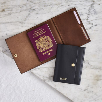 Personalised Luxe Leather Travel Gift Set, 4 of 4