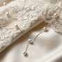 Bridal Lariat Drop Necklace With Pearls In Sterling Silver, thumbnail 3 of 10