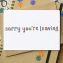 'you're brocco leaving' funny leaving card by becka griffin ...