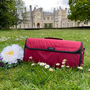 Luxury Two Person Picnic Blanket Mulberry Red, thumbnail 1 of 3