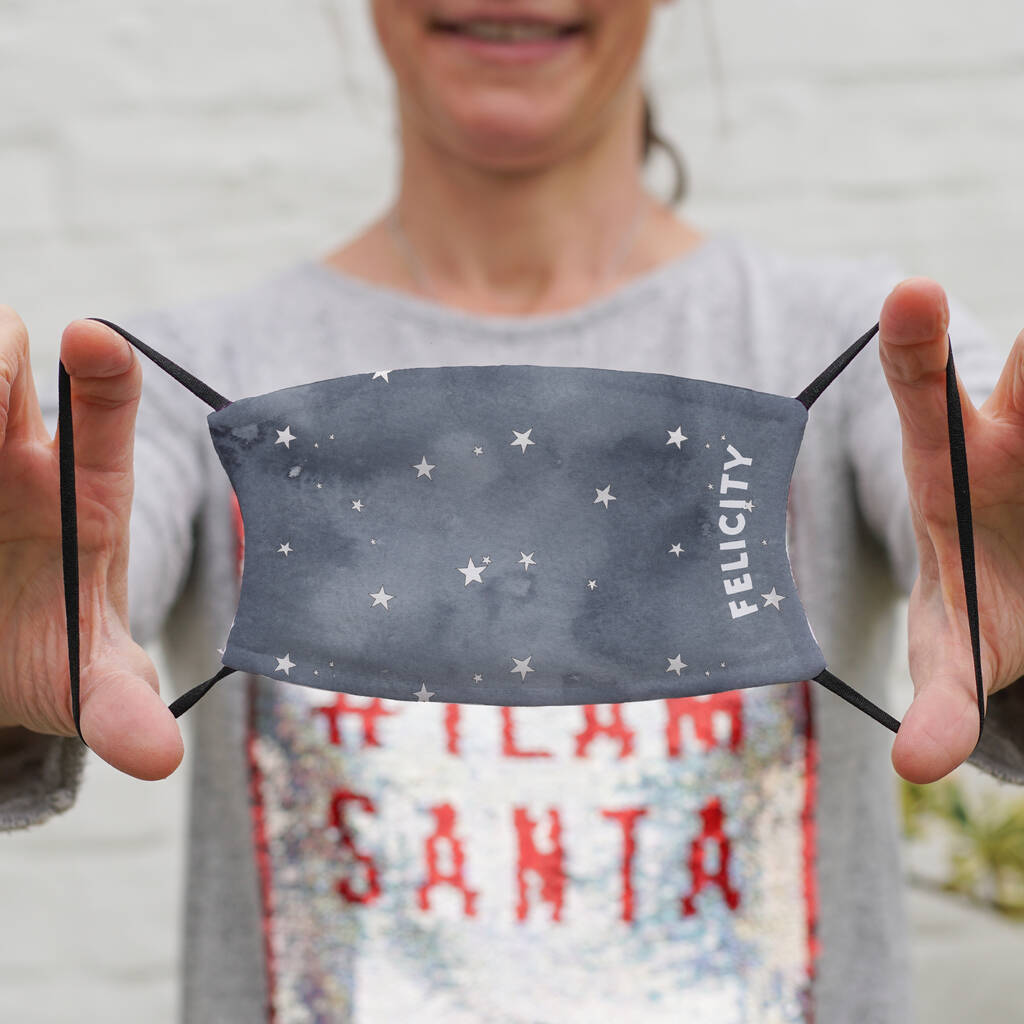 Personalised Christmas Starry Night Face Mask