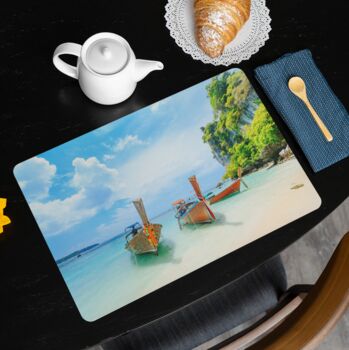 Placemats Featuring Thai Longtail Boats, 2 of 2