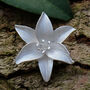 Lily White Flower Brooch, thumbnail 1 of 5