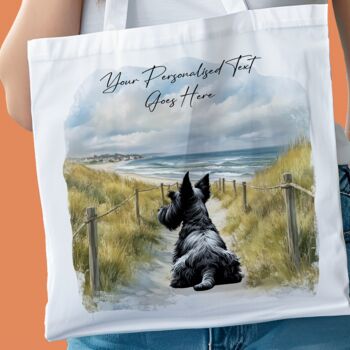 Personalised Scottish Terrier Dog Beach Walk Collection, 7 of 8
