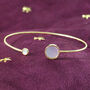 Mother Of Pearl And Crystal Bangle Bracelet, thumbnail 2 of 7