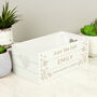 Personalised Text White Wooden Crate Organiser, thumbnail 5 of 6