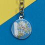 Safe Travels Japanese Proverb Enamel Bag Charm, thumbnail 1 of 5