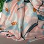 Floral Pattern Scarf In Coral, thumbnail 3 of 4