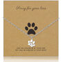 Dog Memorial Necklace Paw Print Pendant Design In Gold And Silver, thumbnail 1 of 7