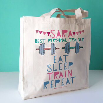 Eat Sleep Lift Repeat Personalised Gym Bag, 3 of 11