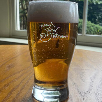 30th Birthday Shooting Star Pint Glass, 6 of 7