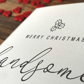 Personalised Handmade Christmas Card For Him, 4 of 4