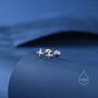 Sterling Silver Four Point Star Earrings, thumbnail 7 of 12