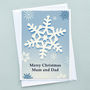 'Christmas Snowflakes' Personalised Christmas Card, thumbnail 2 of 4