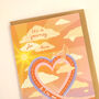 A Journey For Two Illustrated Valentines Greetings Card, thumbnail 3 of 6