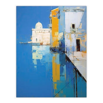 Reflections Of Venice Blue Yellow Bold Wall Art Print, 6 of 6