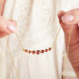 Red Garnet Bar Chain Necklace, thumbnail 2 of 10