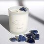 December Birthstone Sodalite Crystal Candle, thumbnail 3 of 5