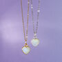 Healing Heart Rainbow Moonstone Gemstone Necklace, thumbnail 2 of 11