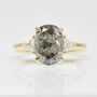 Oval Salt And Pepper Diamond Engagement Ring, thumbnail 2 of 3