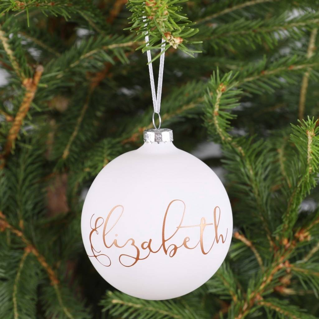 Personalised Round Matt Bauble By Lisa Angel | notonthehighstreet.com