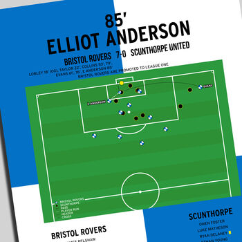 Elliot Anderson League Two 2022 Bristol Rovers Print, 2 of 2