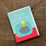 Mini Blue Cat Birthday Card, thumbnail 5 of 5