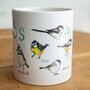 Set Of Four Bird Mugs: Tits, Boobies, Cocks And Peckers, thumbnail 3 of 10
