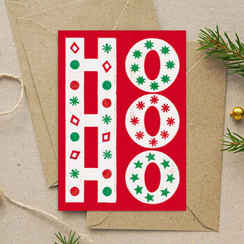 Ho Ho Ho Red Christmas Card, 2 of 6