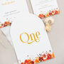 Burnt Orange Floral Wedding Invitation Set, thumbnail 6 of 9